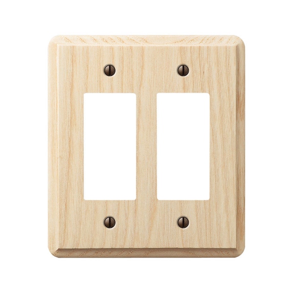 Amerelle Wall Plate, Number of Gangs: 2 gang Wood, Unfinished Finish, Beige 401RR - main